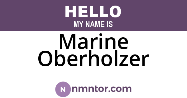 Marine Oberholzer