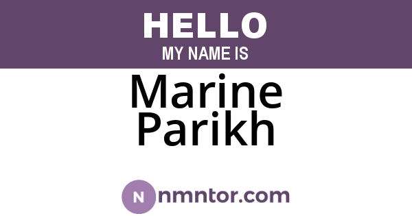 Marine Parikh