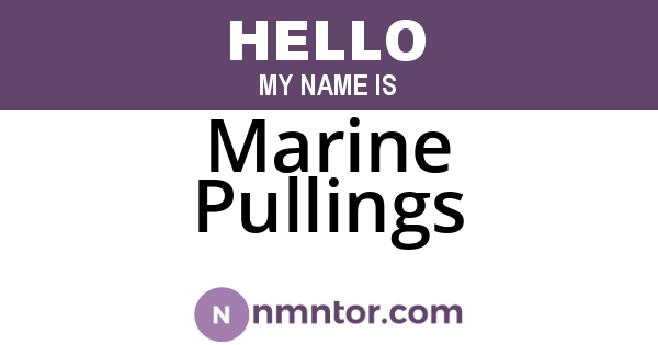 Marine Pullings