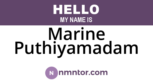 Marine Puthiyamadam