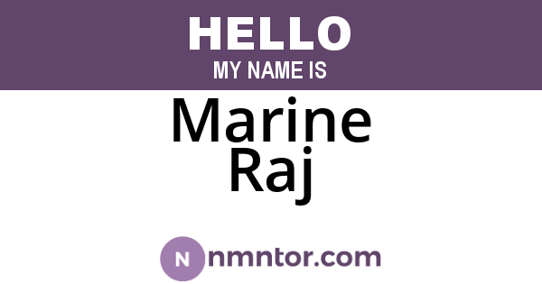 Marine Raj