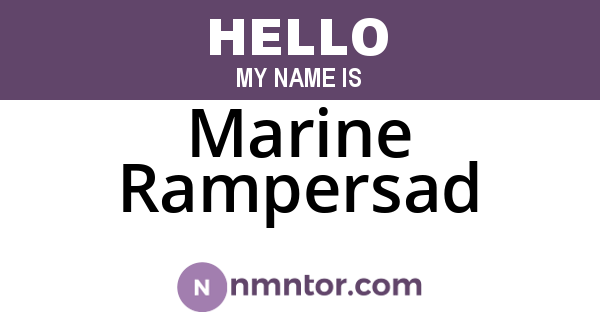 Marine Rampersad
