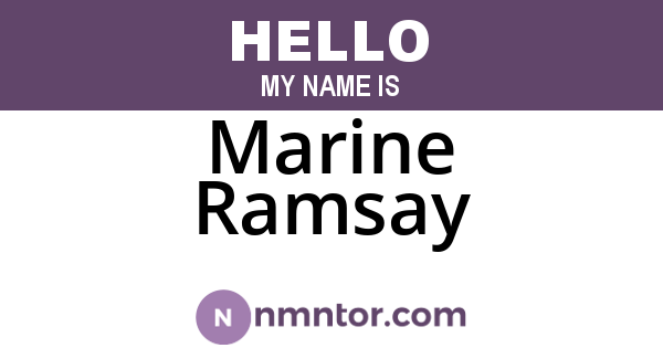 Marine Ramsay