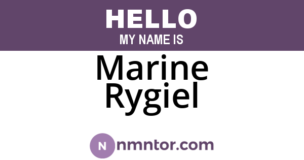 Marine Rygiel