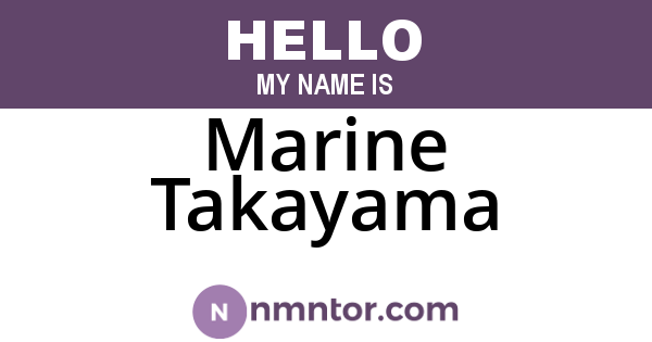 Marine Takayama