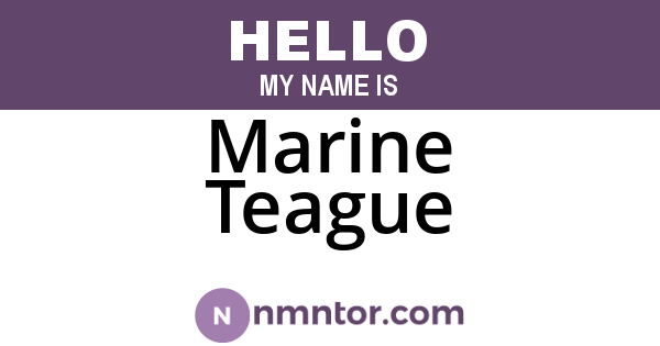Marine Teague