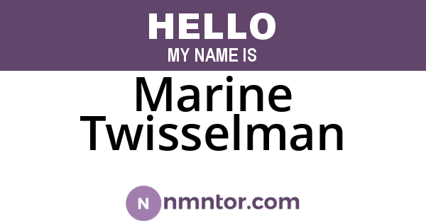 Marine Twisselman