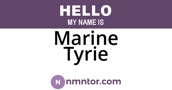 Marine Tyrie