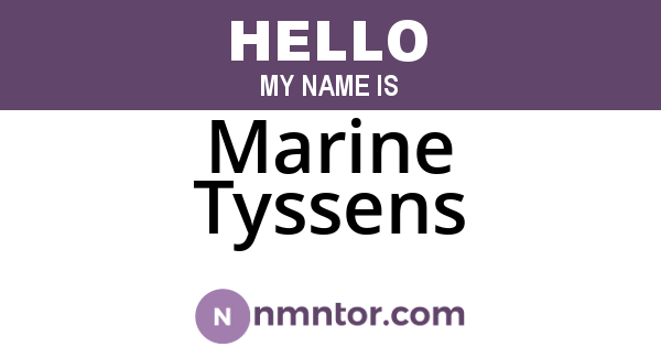 Marine Tyssens