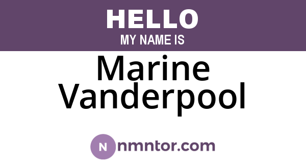 Marine Vanderpool