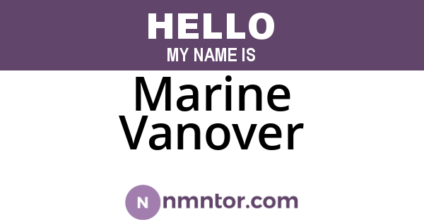 Marine Vanover