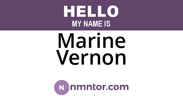 Marine Vernon