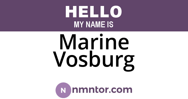 Marine Vosburg