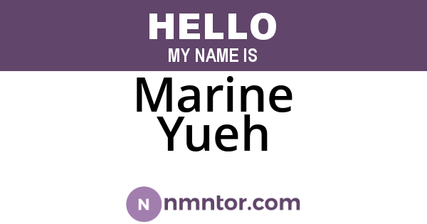 Marine Yueh