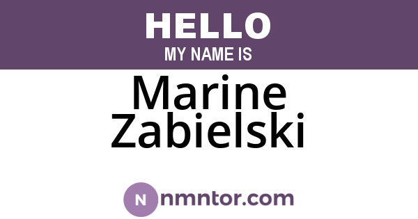 Marine Zabielski