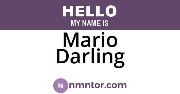 Mario Darling