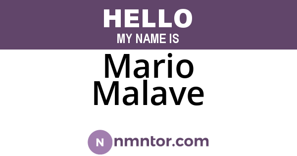 Mario Malave