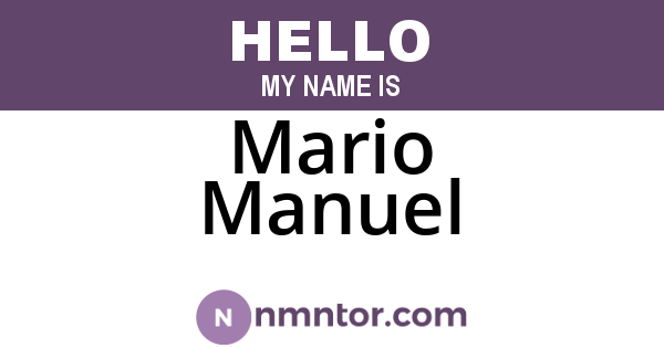 Mario Manuel
