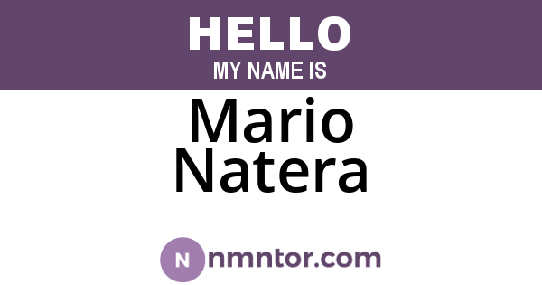 Mario Natera