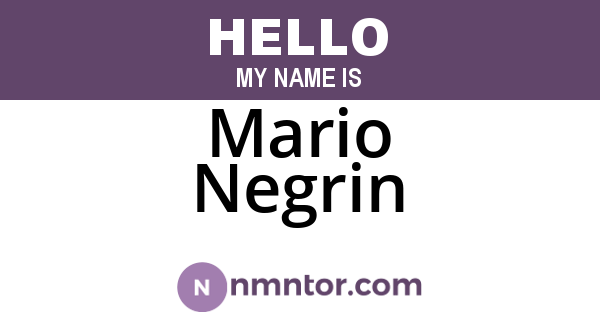 Mario Negrin
