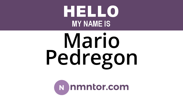 Mario Pedregon