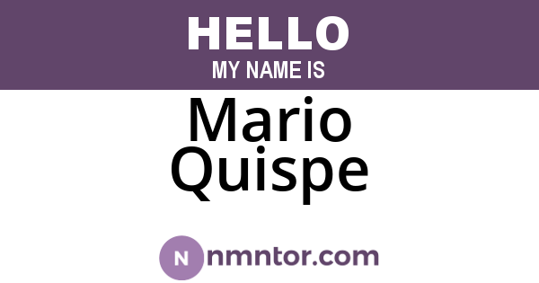 Mario Quispe