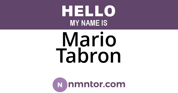 Mario Tabron
