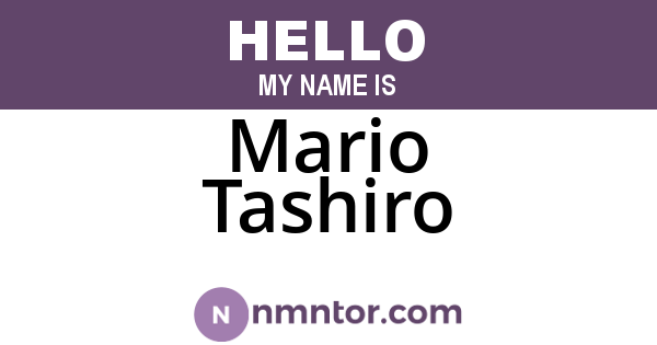 Mario Tashiro