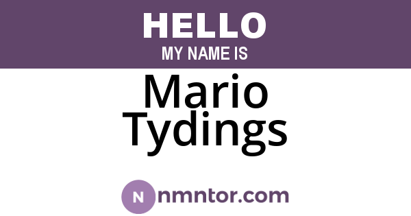 Mario Tydings