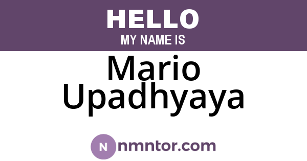 Mario Upadhyaya