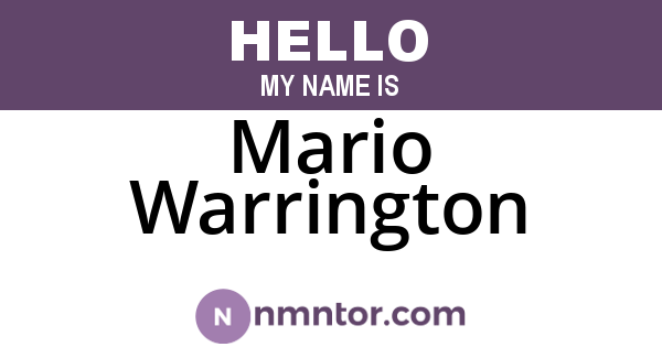 Mario Warrington