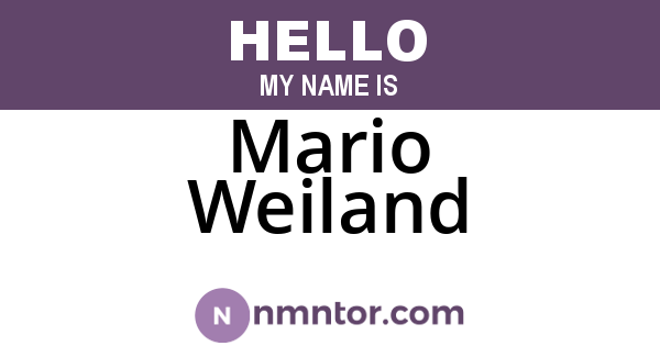 Mario Weiland
