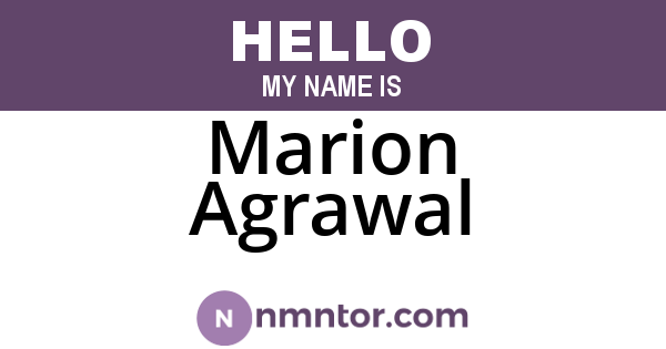 Marion Agrawal