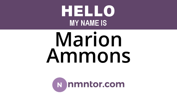 Marion Ammons
