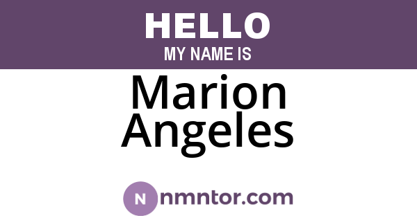 Marion Angeles