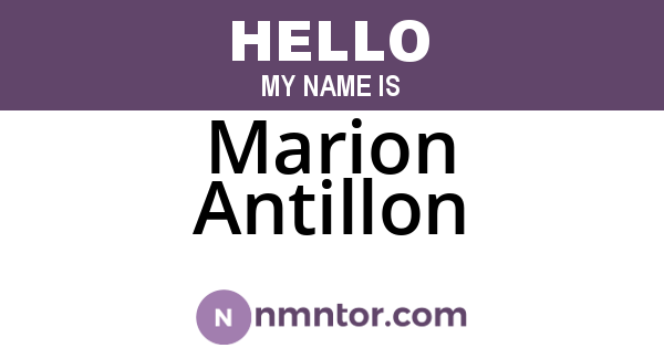 Marion Antillon