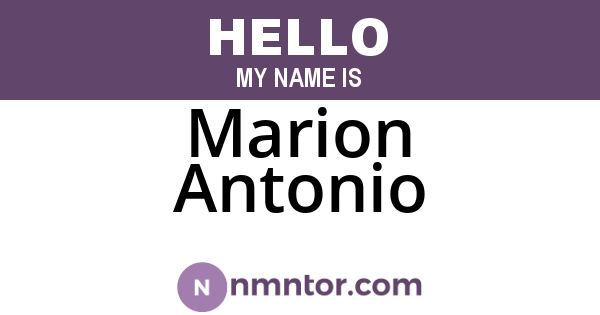 Marion Antonio