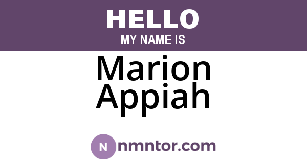 Marion Appiah