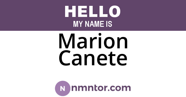 Marion Canete