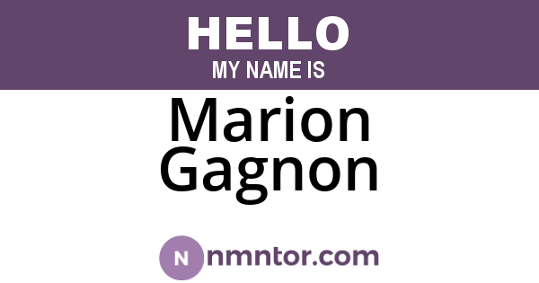 Marion Gagnon