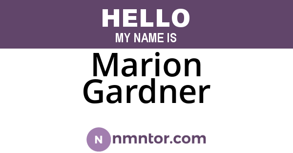 Marion Gardner