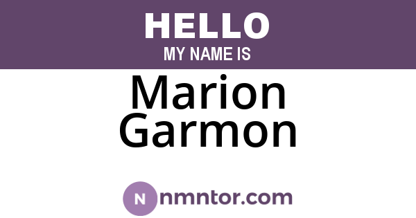 Marion Garmon
