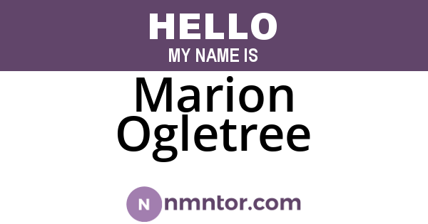 Marion Ogletree