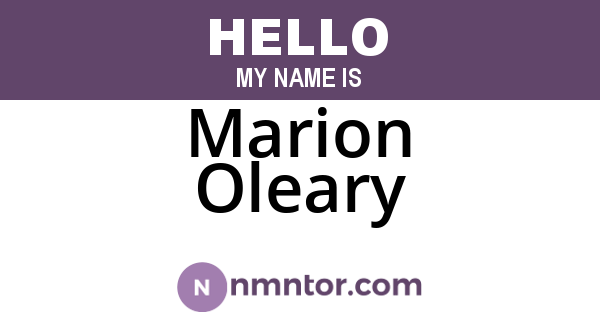 Marion Oleary