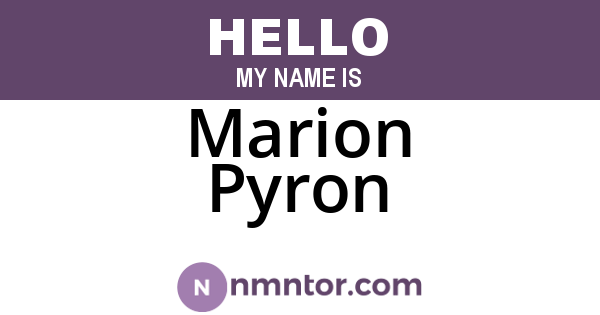 Marion Pyron