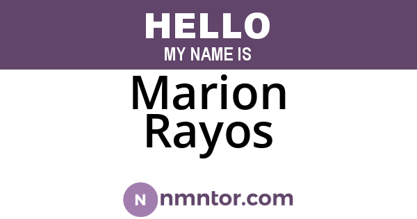 Marion Rayos