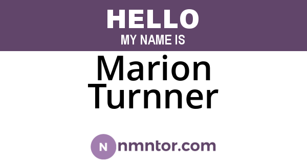 Marion Turnner