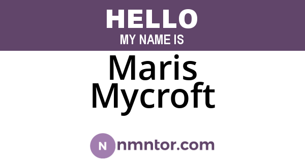 Maris Mycroft
