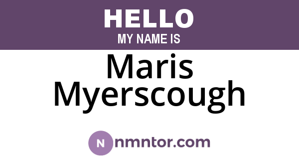 Maris Myerscough