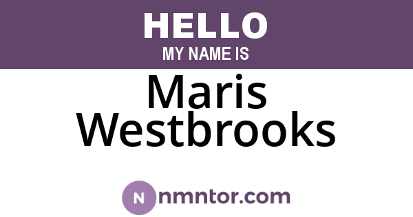 Maris Westbrooks